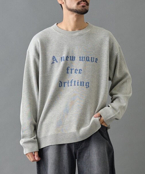 クラシックレタリングジャガードニット