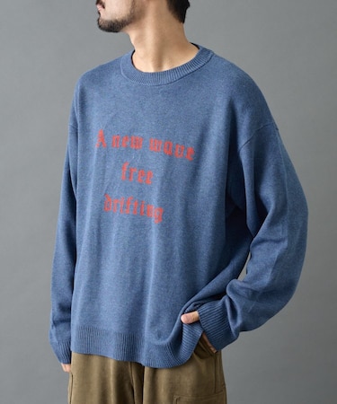 クラシックレタリングジャガードニット