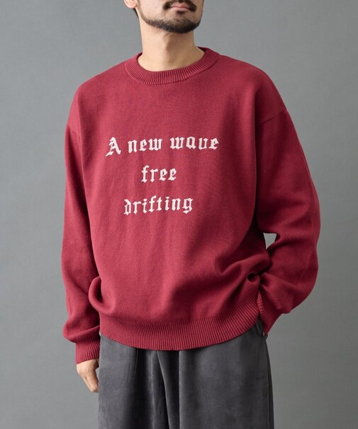 クラシックレタリングジャガードニット