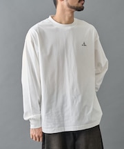 ピーチスキン刺繍ロングスリーブT