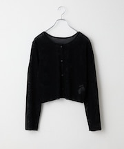 フロッキーメッシュ前後2WAYカーディガン