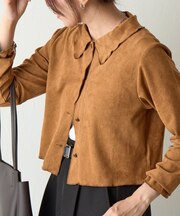 【セットアップ対応】フェイクスエードメロウシャツ