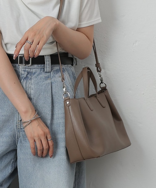 ワンタックバッグ(ショルダーポーチ付き)