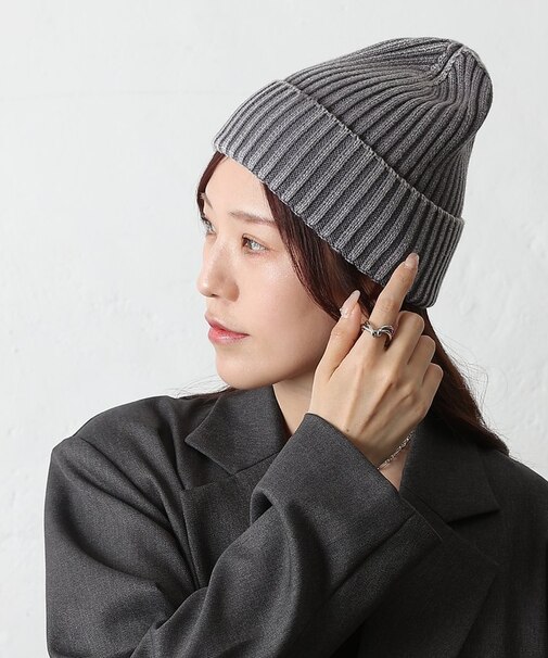 ピグメント加工ニットキャップ