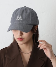 コーデュロイ刺繍キャップ