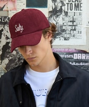 コーデュロイ刺繍キャップ