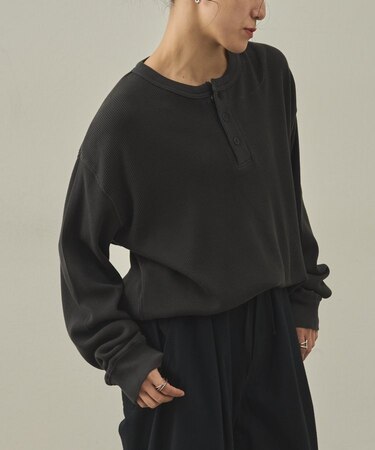 【paradigm】ガス焼きワッフルヘンリーネックTL/S