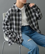 シルキーオンブレチェックシャツ