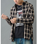 シルキーオンブレチェックシャツ