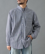 ジャガードストライプボタンダウンシャツ