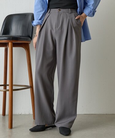 TR BOXタックパンツ