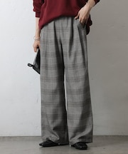 【セットアップ対応】TRチェック2タックストレートパンツ