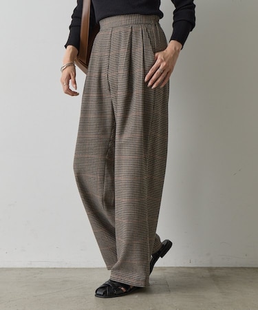 【セットアップ対応】TRチェック2タックストレートパンツ