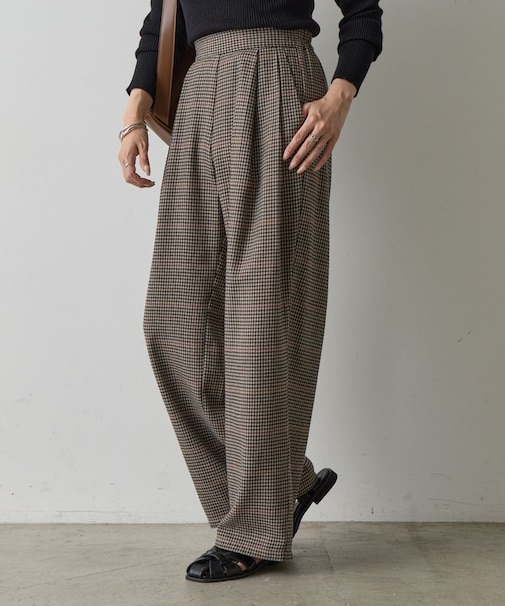 【セットアップ対応】TRチェック2タックストレートパンツ