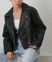 フェイクレザーライダース