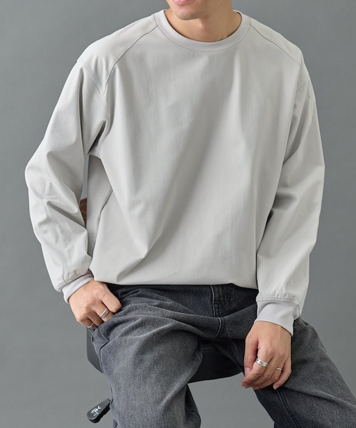 グリッドストレッチプルオーバー