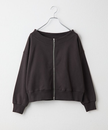 ダンボールオフショルジップトップス