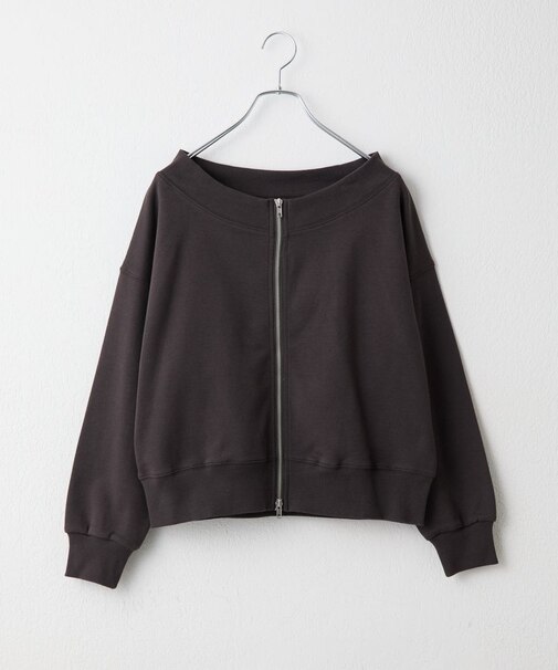 ダンボールオフショルジップトップス