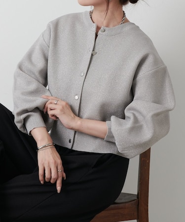 【リバイバル】ラメスポンディッシュカーディガン