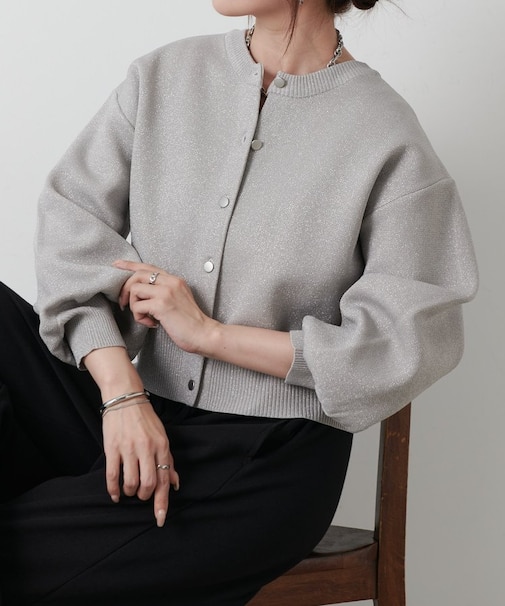 【リバイバル】ラメスポンディッシュカーディガン