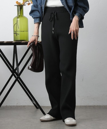 エステルヤーンリブロングパンツ