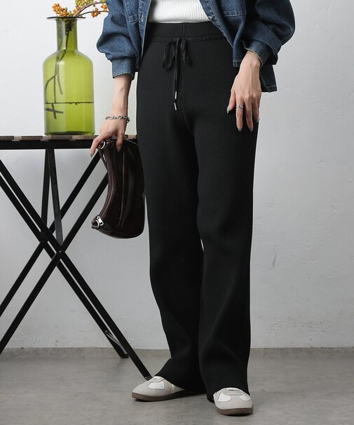 エステルヤーンリブロングパンツ