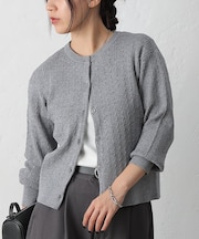 ラメミニケーブルカーディガン