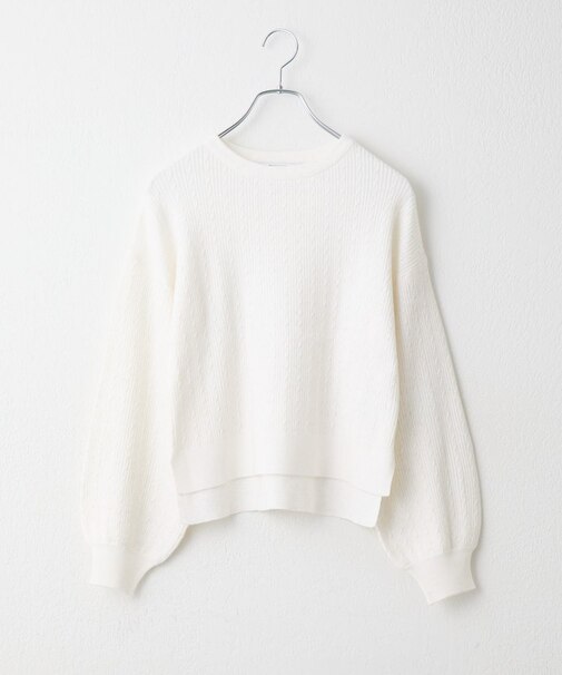 ラメミニケーブルプルオーバー