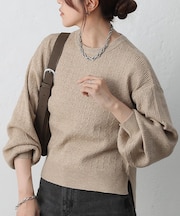 ラメミニケーブルプルオーバー