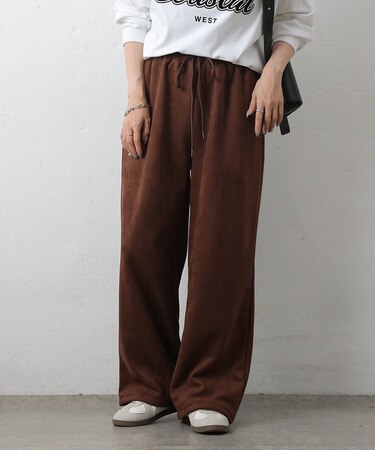 【セットアップ対応】カットスエードイージーパンツ