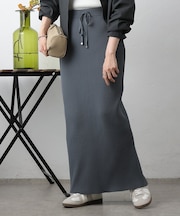 エステルヤーンリブIラインスカート