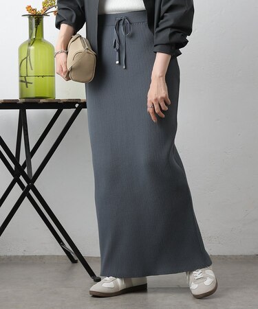 エステルヤーンリブIラインスカート