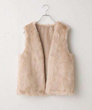 【リバイバル】ロングフェイクファーベスト