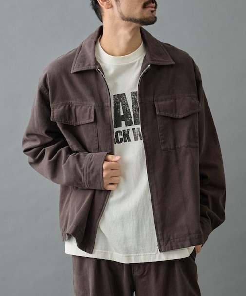 【セットアップ対応】バイオ加工ブラッシュツイルジャケット