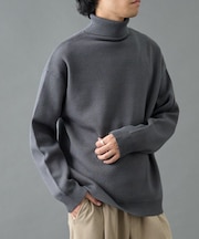 リサイクルポリタートルネックニット