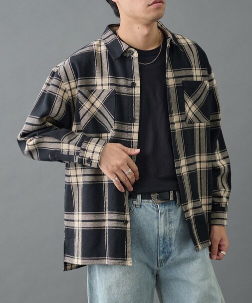 チェックオーバーシャツジャケット