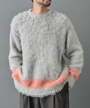 シャギーモヘアニットクルー