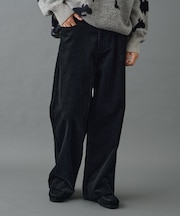 コーデュロイワイドストレートパンツ