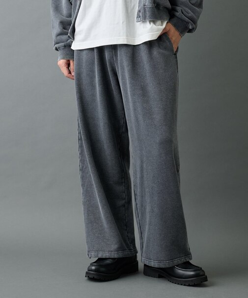 パウダー加工スウェットワイドパンツ