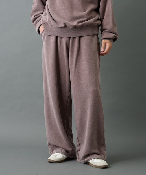 パウダー加工スウェットワイドパンツ