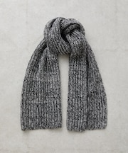 メランジリブニットマフラー