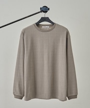 タイルフリース長袖プルオーバー