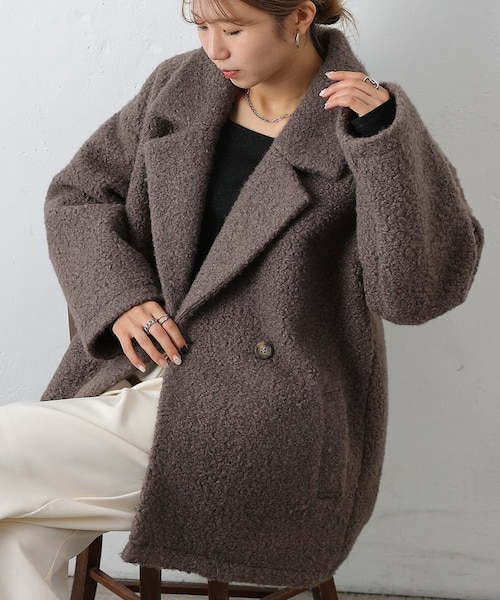 SHIPS any: ノンミュールジングウール ロング テーラード コート