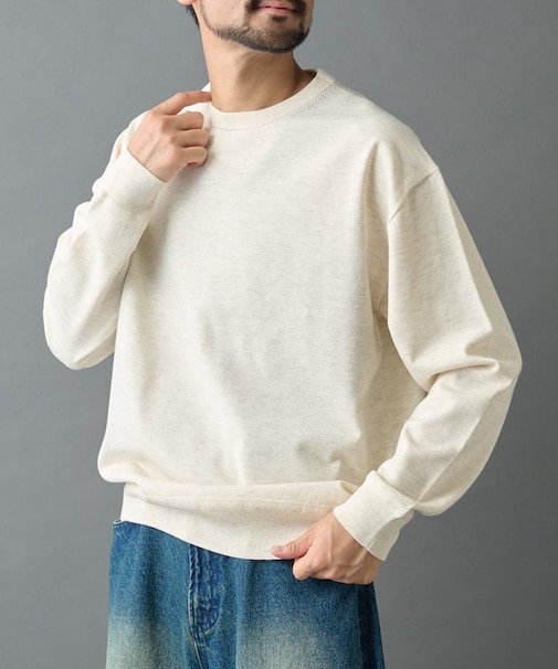 TW/ポリエステルウールニットクルーネックプルオーバー