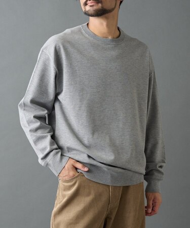 TW/ポリエステルウールニットクルーネックプルオーバー