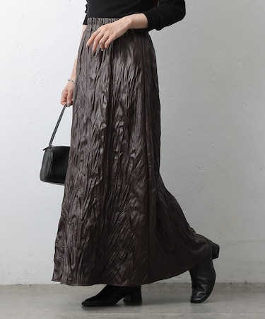 レザーライクワッシャースカート