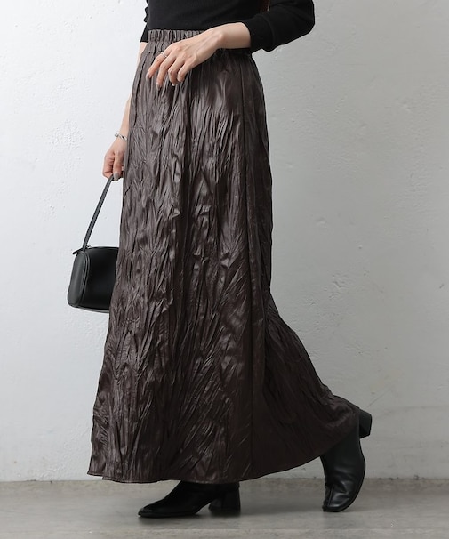 レザーライクワッシャースカート