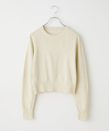 ラメクルーニットトップス