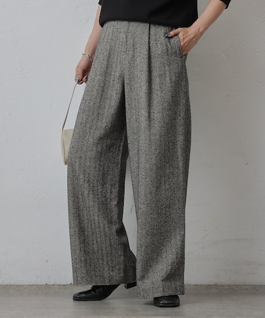 ヘリンボンロングパンツ