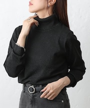 【リバイバル】ラメタートルニットトップス